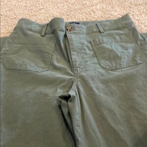 Green j crew factory wide leg pants